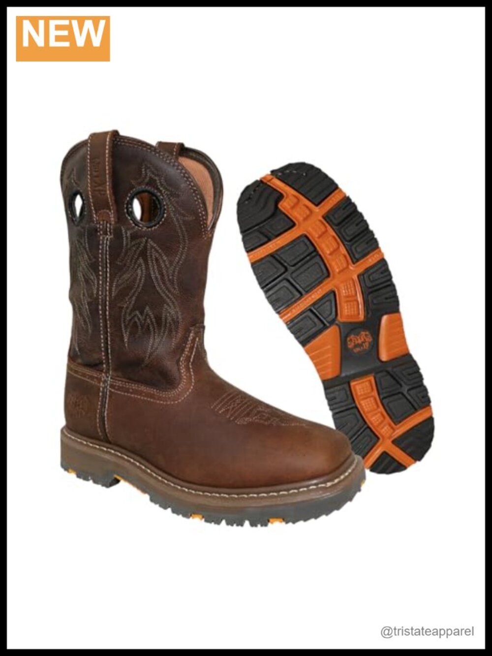 Genuine Leather Work Boots for Men Slip Resistant Safety